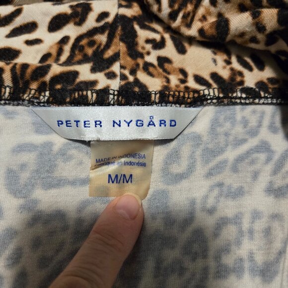 Peter Nygard Cowl Neck Leopard Print Sweater - Picture 3 of 3